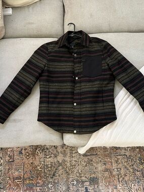 Pendleton Black, Olive & Burgundy Wool Jacket with Label
